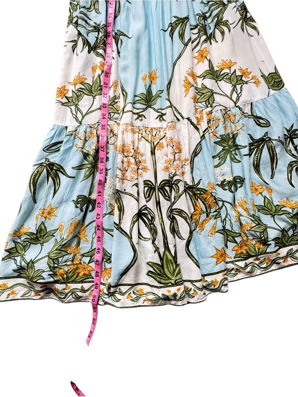 Derek Lam 10 Crosby Flutter Sleeve V-Neck Midi Blue challis Casual Dress Size 2 - Picture 7 of 8